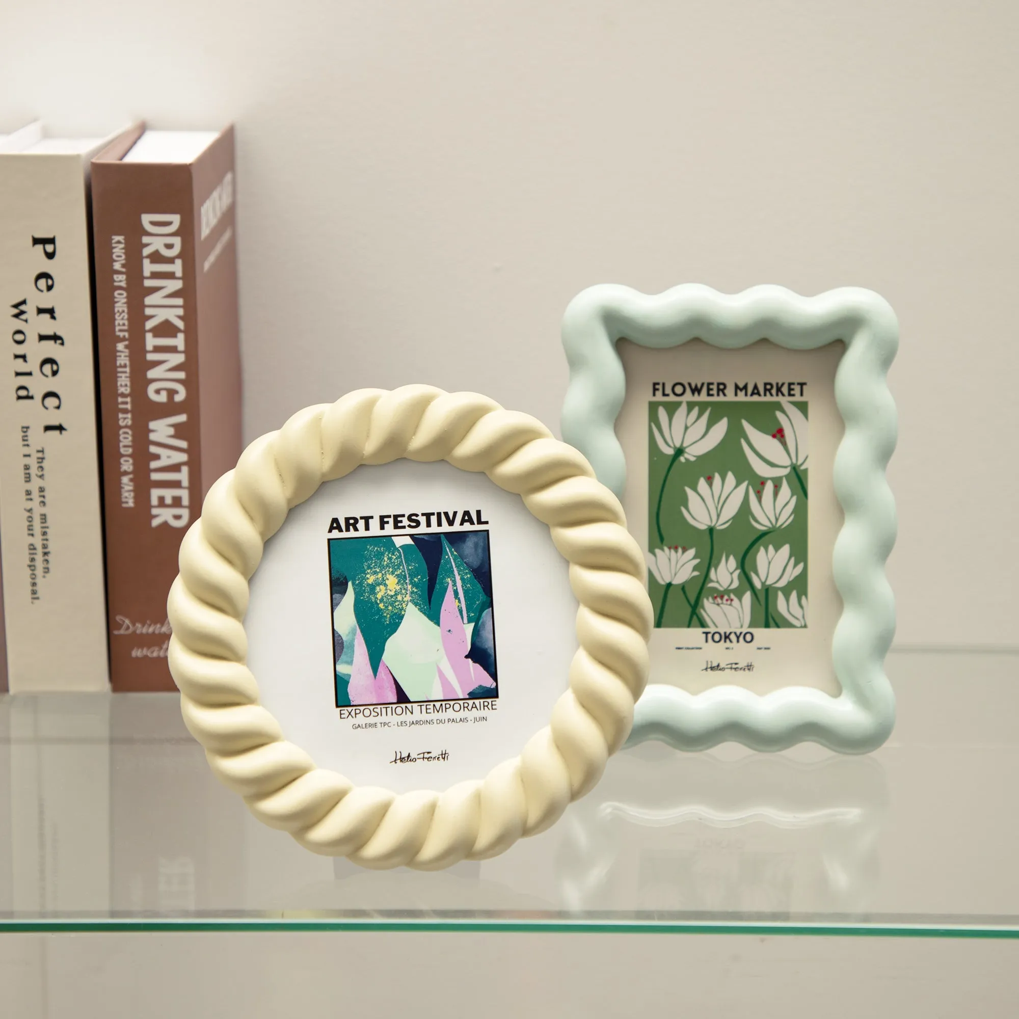 Oval Braid Photo Frame | Cream