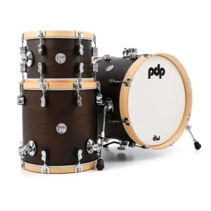 PDP Concept Maple Classic Bop 3-piece Shell Pack - Walnut with Natural Hoops
