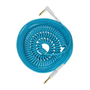 Pig Hog Half Coil Instrument Cable - 30ft - Daphne Blue