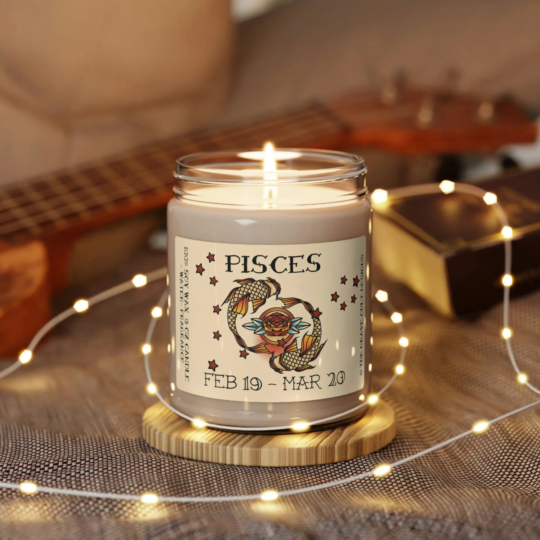 PISCES Zodiac Scented Soy Candle, 9oz