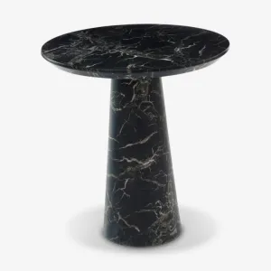 Polspotten | Marble Look Disk Table - Black