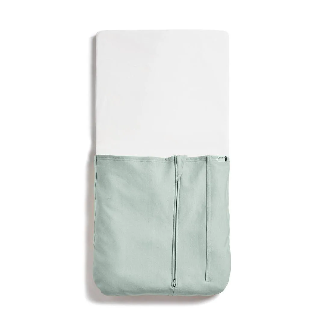 [Preloved] - ergoPouch Organic Cot Tuck Sheet/Blanket - Sage