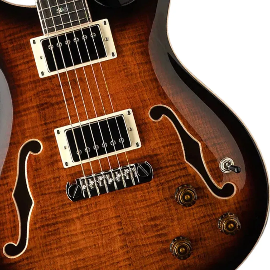PRS SE Hollowbody II Piezo - Orange Tiger Smoke Burst