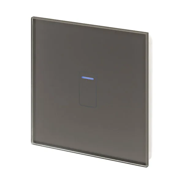 Retrotouch Crystal Touch Switch 240v 1G 1W Grey