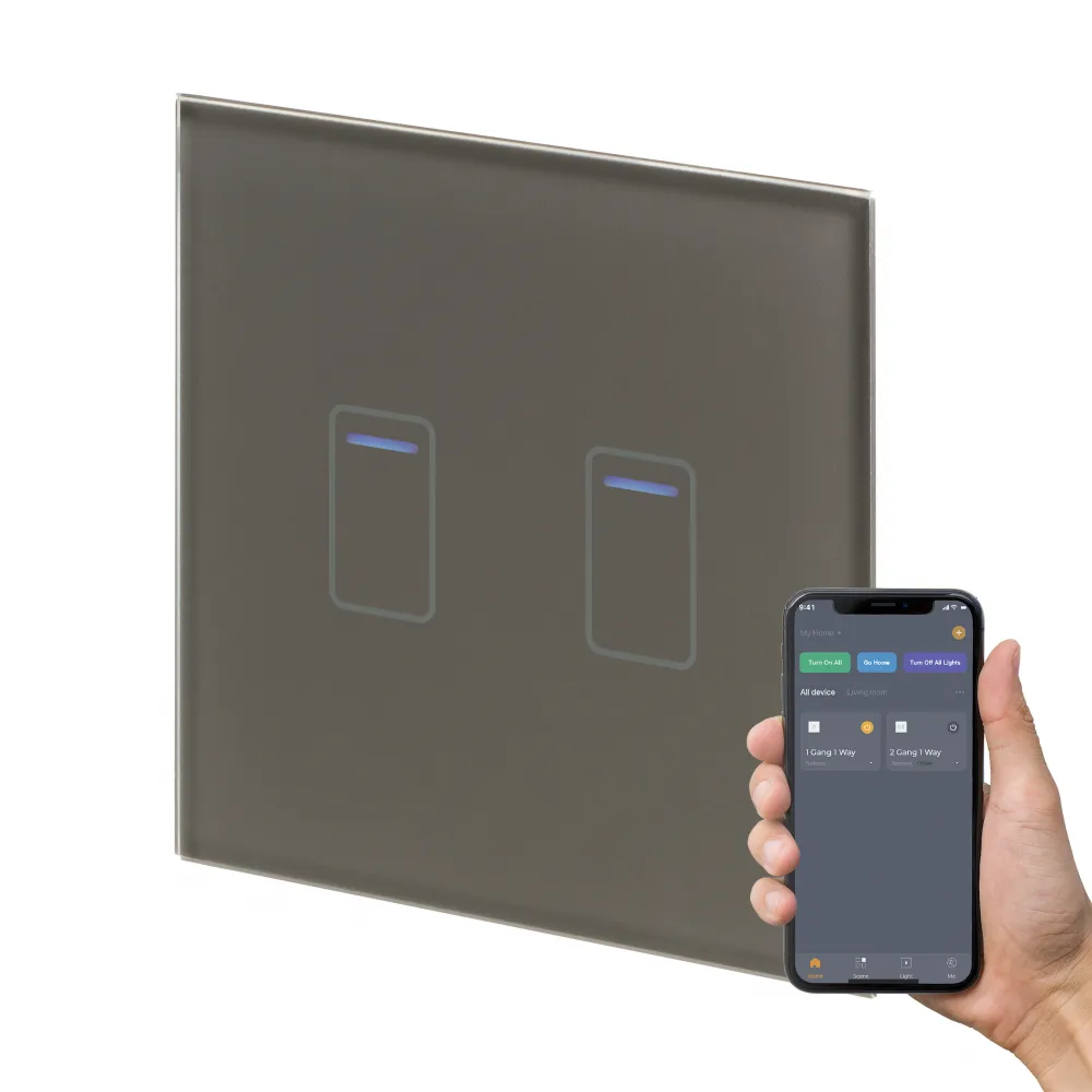 Retrotouch Crystal  Touch WIFI Switch 240v 2G Grey