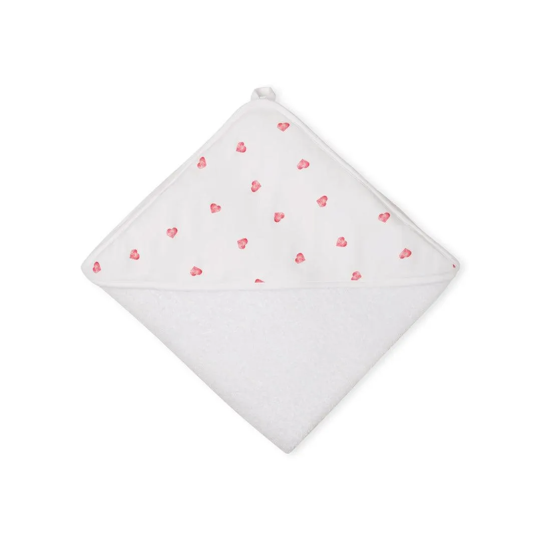 Rosa & Blue Hooded Towel - Heart