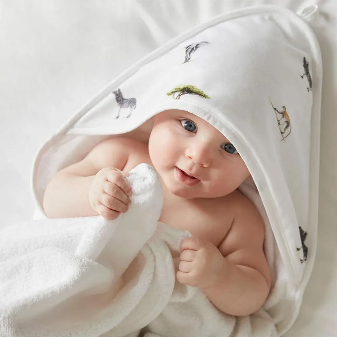 Rosa & Blue Hooded Towel - Safari