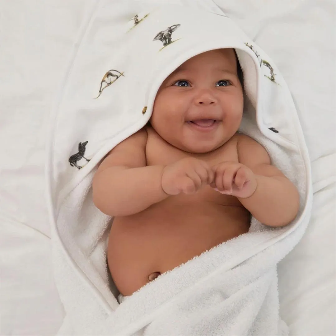 Rosa & Blue Hooded Towel - Safari