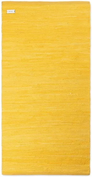 Rug Solid Cotton Carpet Raincoat Yellow, 60 X 90 Cm