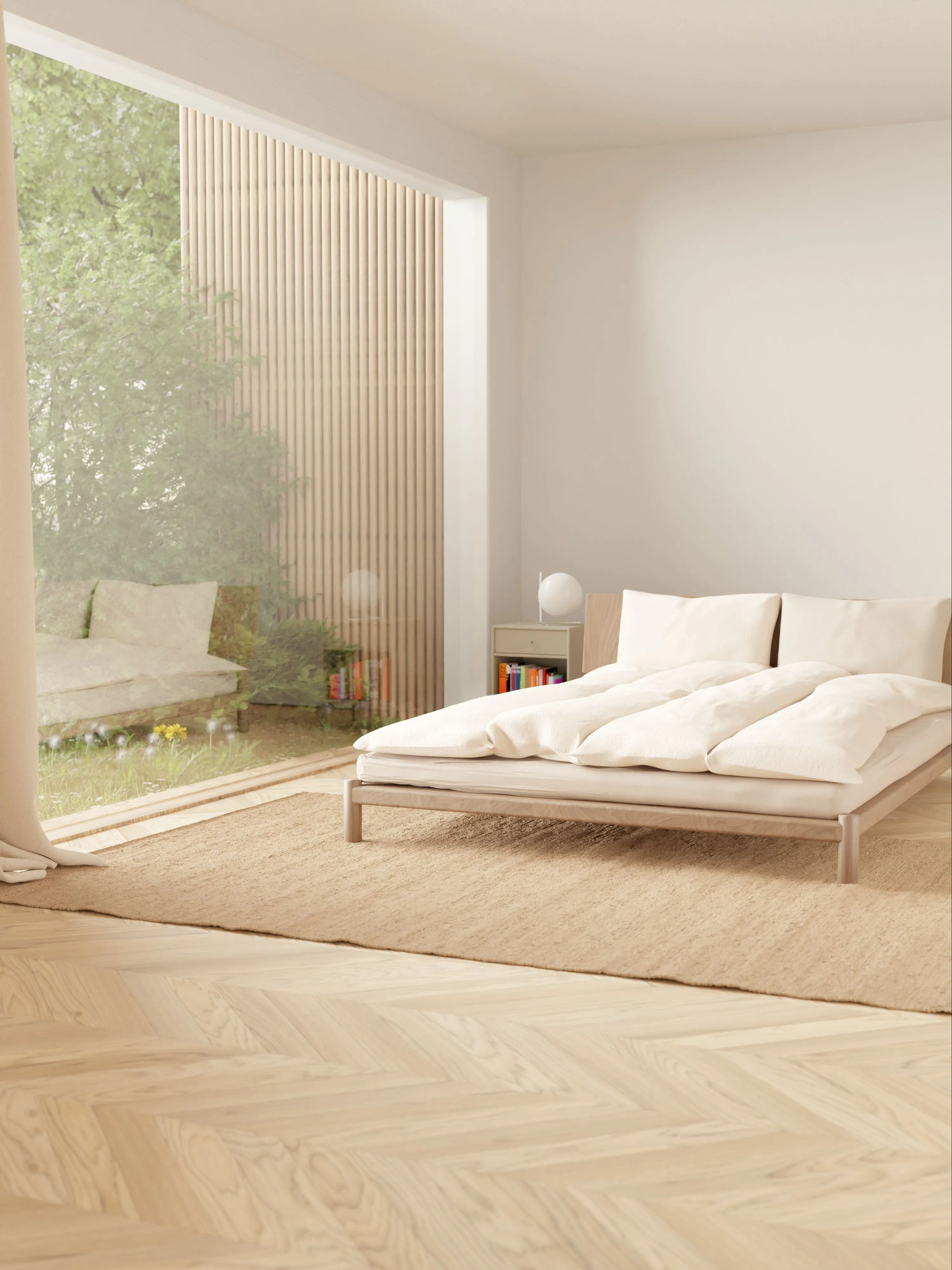 Rug Solid Cotton Rug 140 X 200 Cm, Nougat