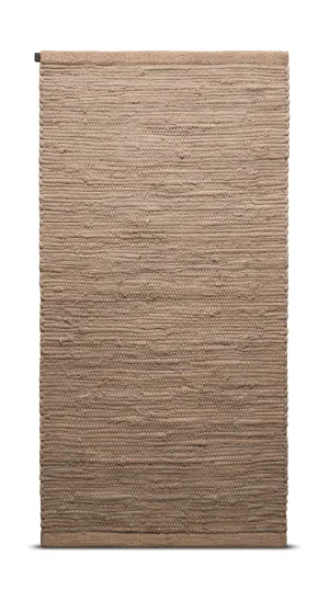 Rug Solid Cotton Rug 140 X 200 Cm, Nougat