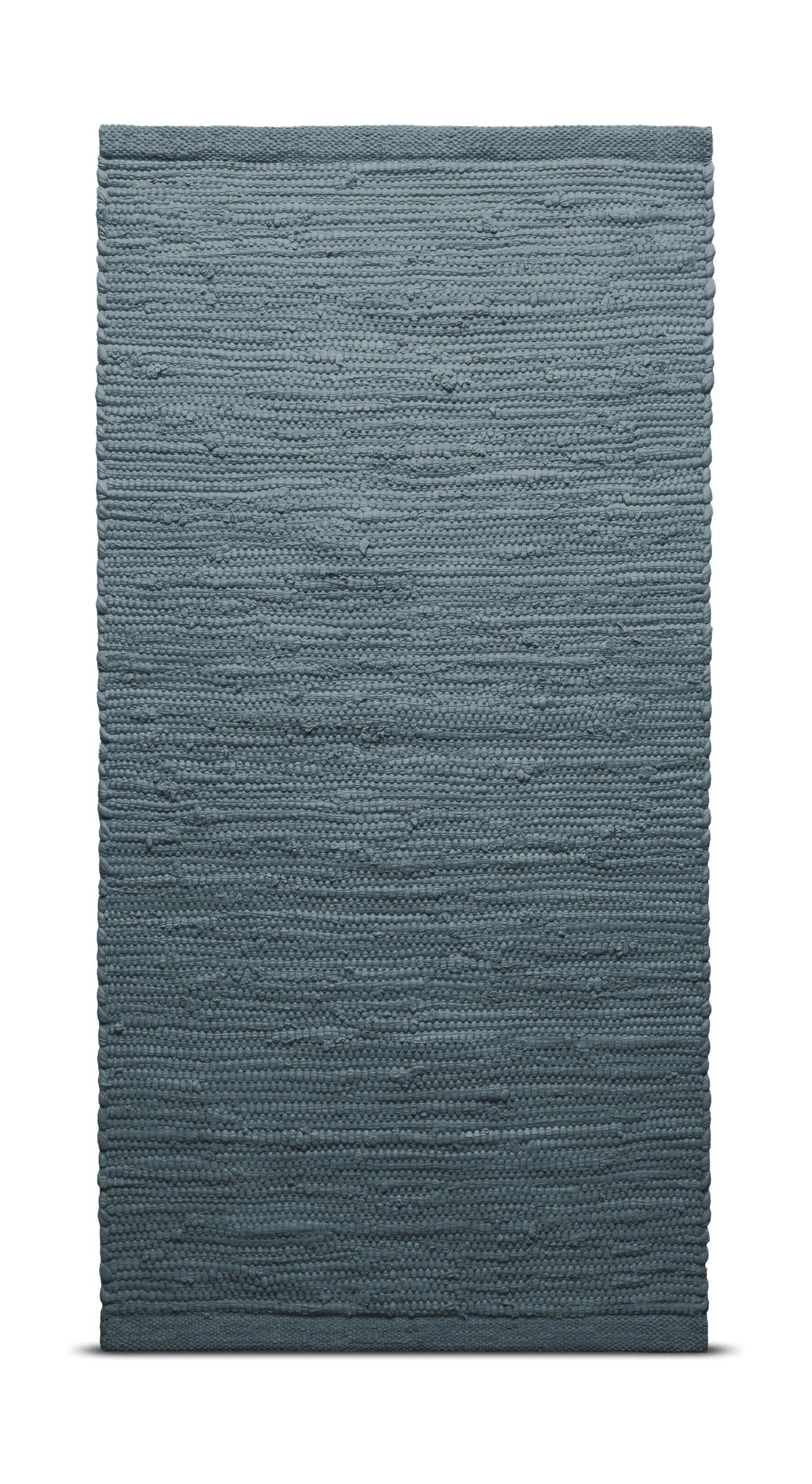 Rug Solid Cotton Rug 75 X 200 Cm, Steel Grey