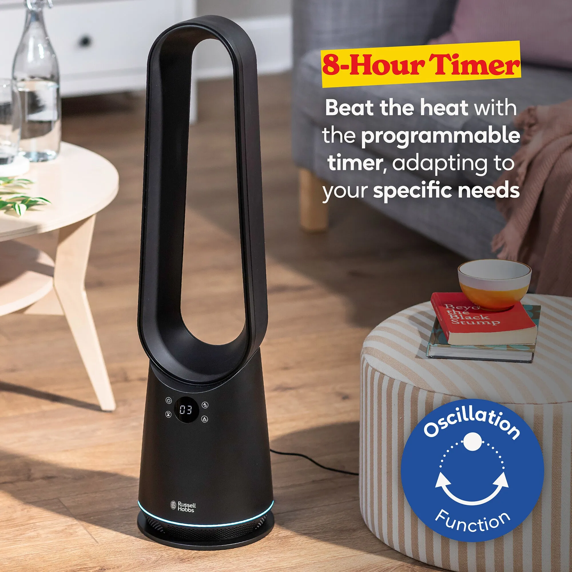 Russell Hobbs RHBLDL25B Bladeless Cool and Heat in Black