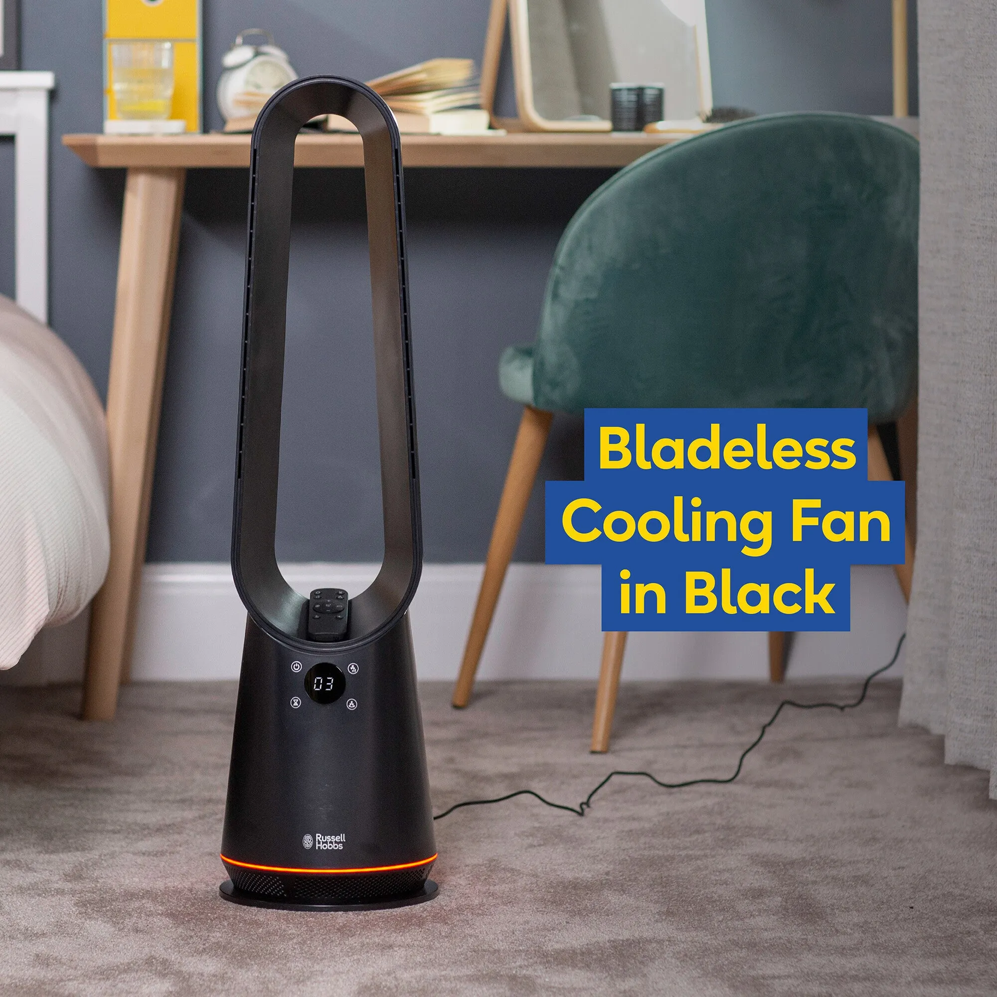 Russell Hobbs RHBLDL25B Bladeless Cool and Heat in Black