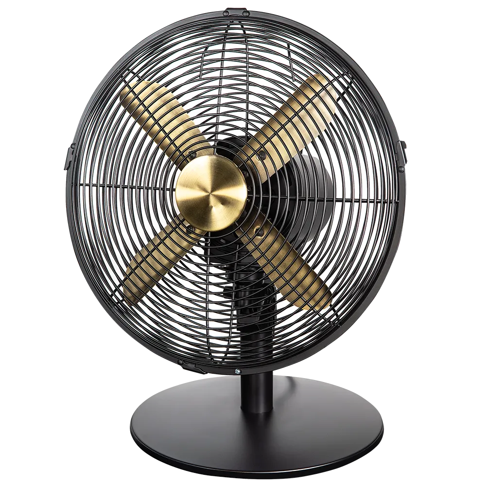 Russell Hobbs RHMDF1201BG 12” Metal Desk Fan in Brushed Gold and Black