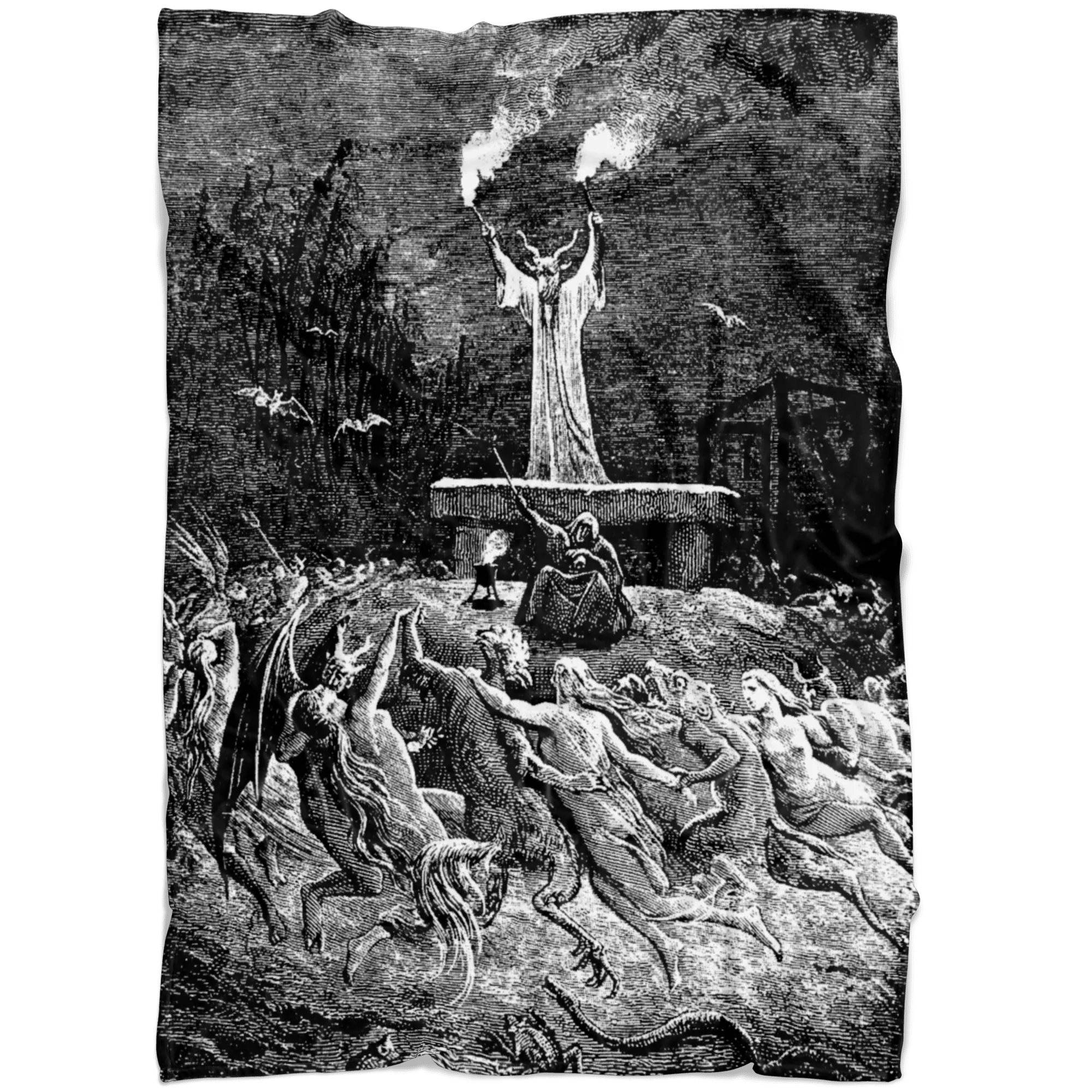 Sabbat of Witches and Demons Fleece Blanket