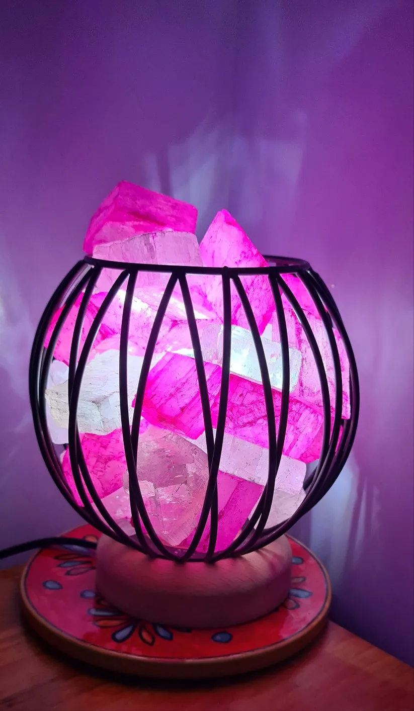 Sale💥HOT PINK CLEAR QUARTZ CRYSTAL  CAGE LAMP(deep soul cleanser)