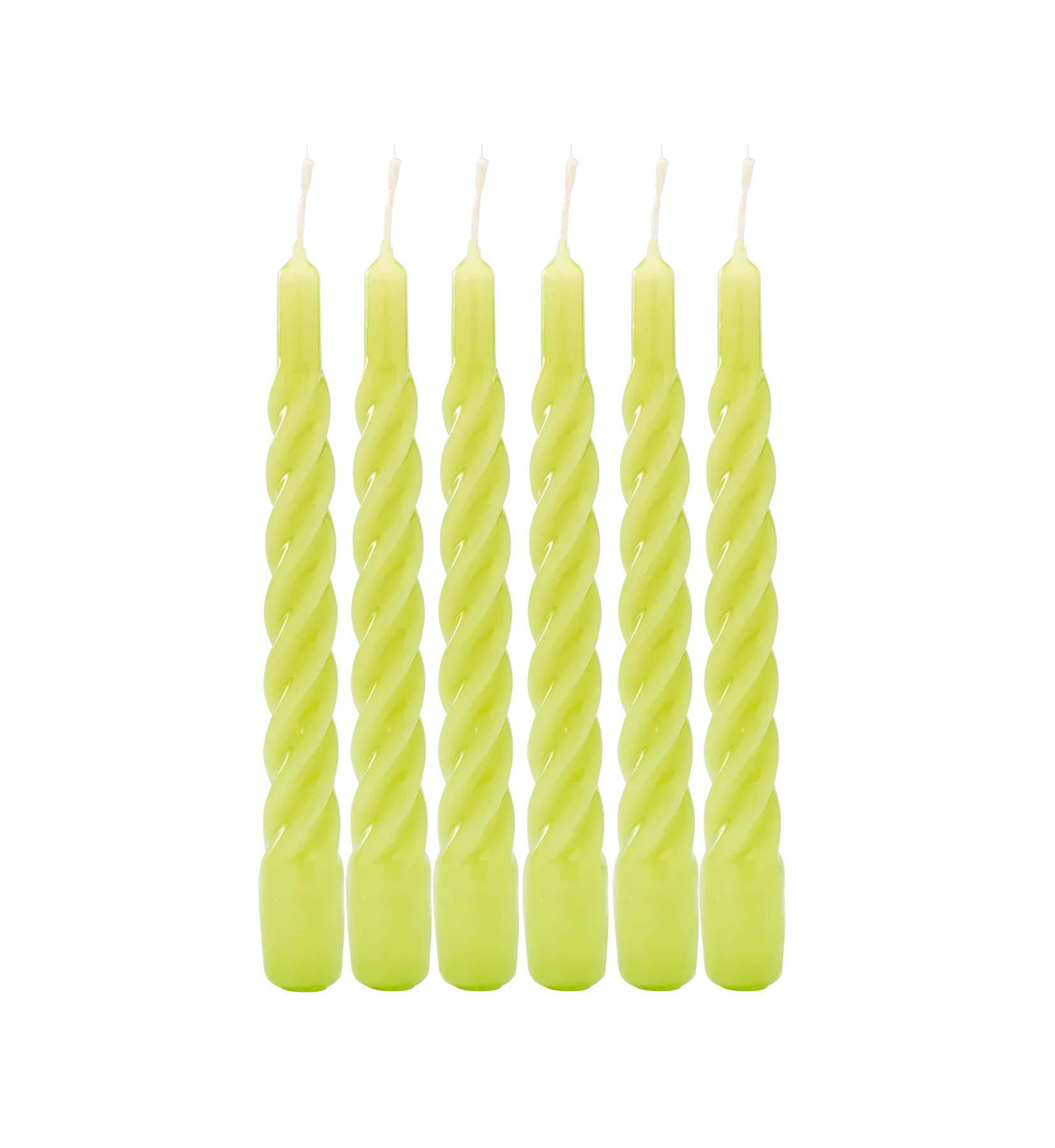 Seafoam Green Twisted Candle Set of 6