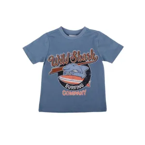 Shark Print Tee, Size 5
