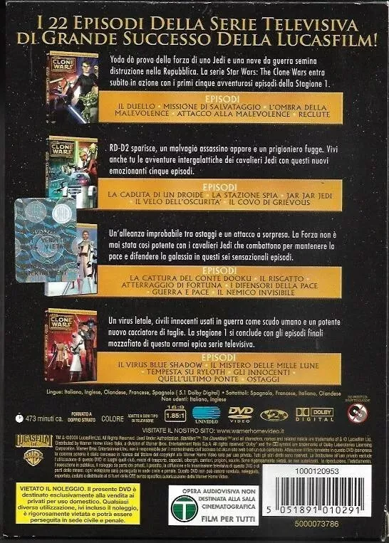 Star Wars The Clone Wars - Stagione 1 Completa 4DVD