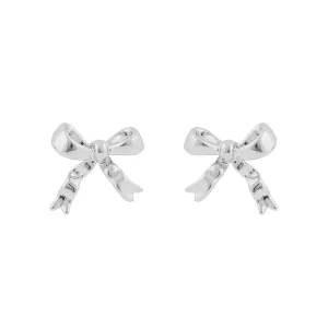 Stina Bow Earrings | Silver Plated
