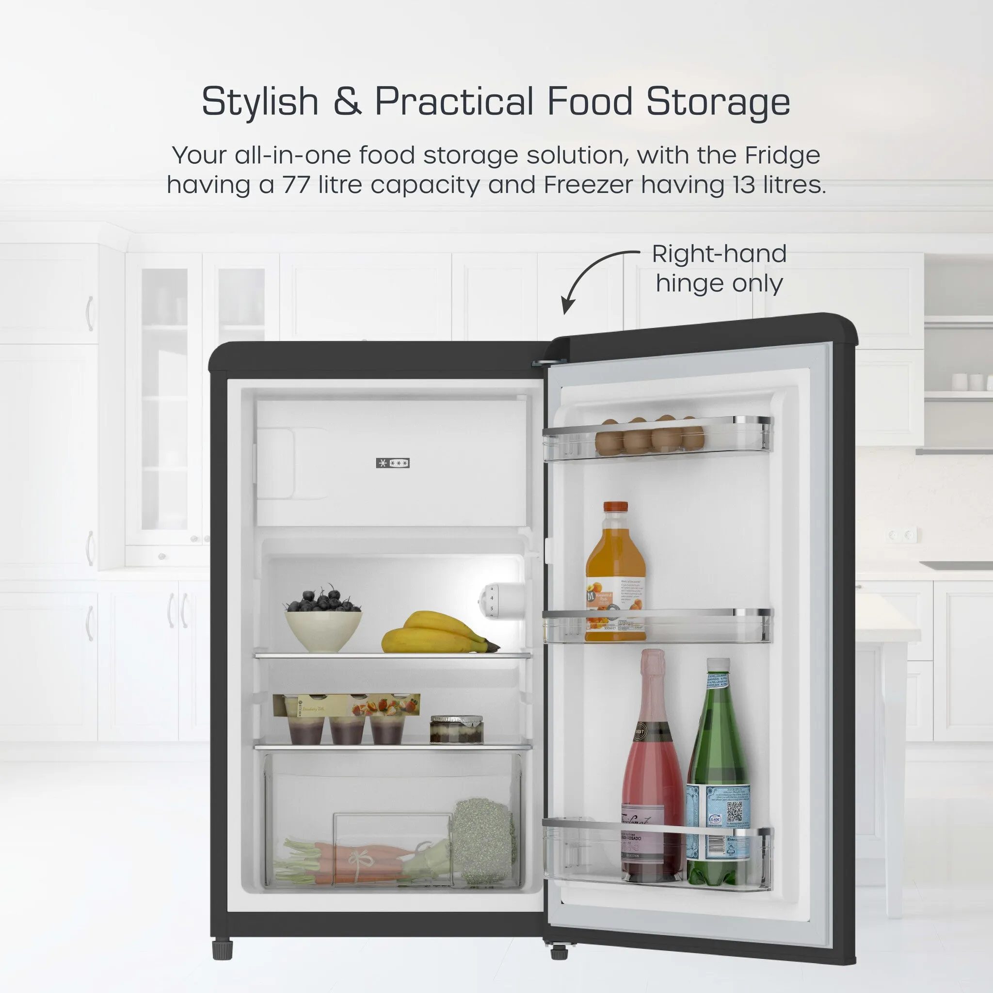 Swan SR11035BNE fridge Freestanding 77 L E Black