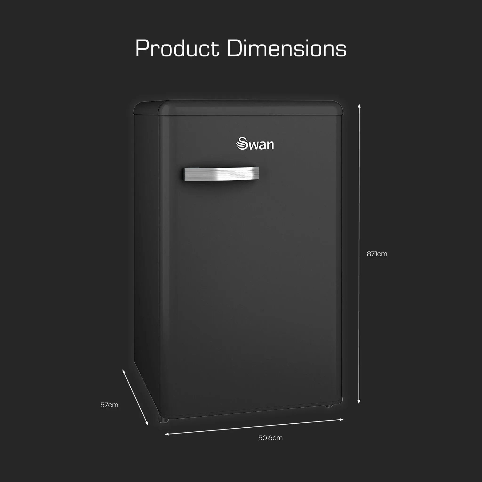 Swan SR11035BNE fridge Freestanding 77 L E Black