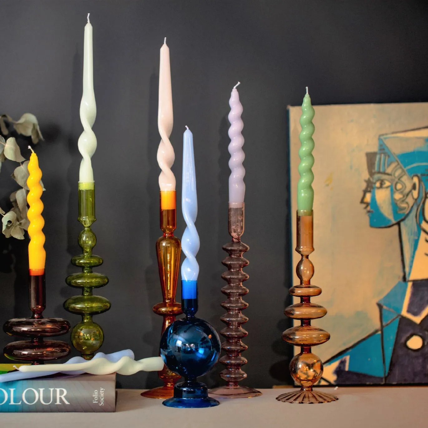 Taper Candle Holder | Pear Green