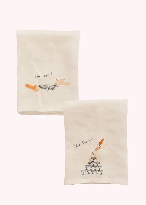 The Tower & Oyster Cheers - Set of 2 Linen Napkins