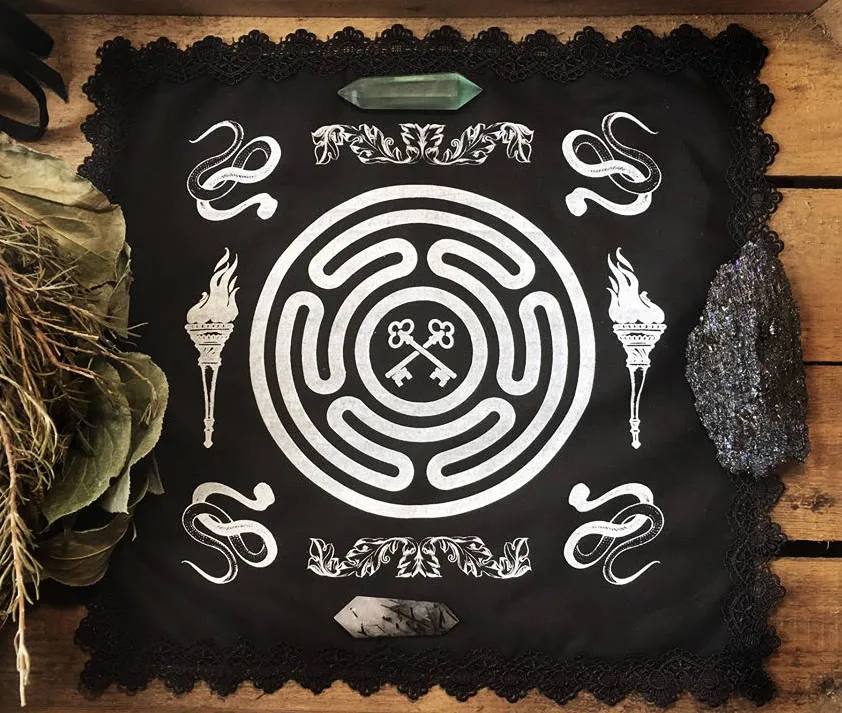 Thorn & Moon Hekate Goddess Altar Cloth