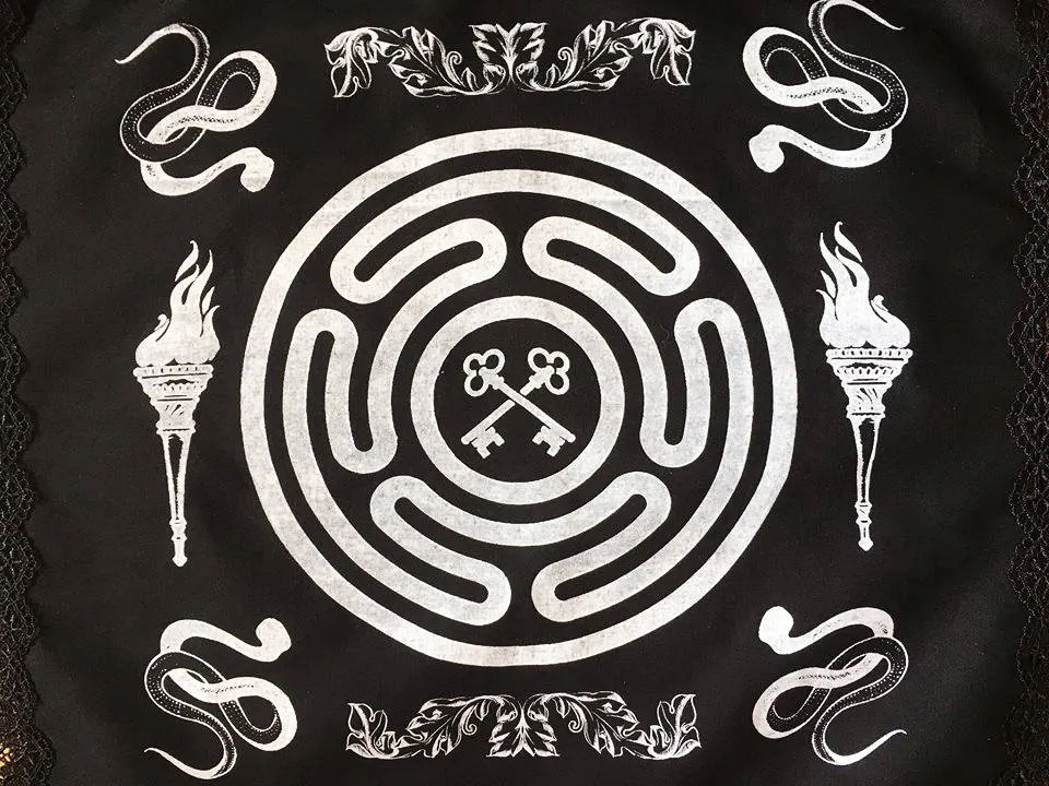 Thorn & Moon Hekate Goddess Altar Cloth
