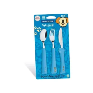 Tramontina Cutleria Childrens Cutlery Set 3pc Blue