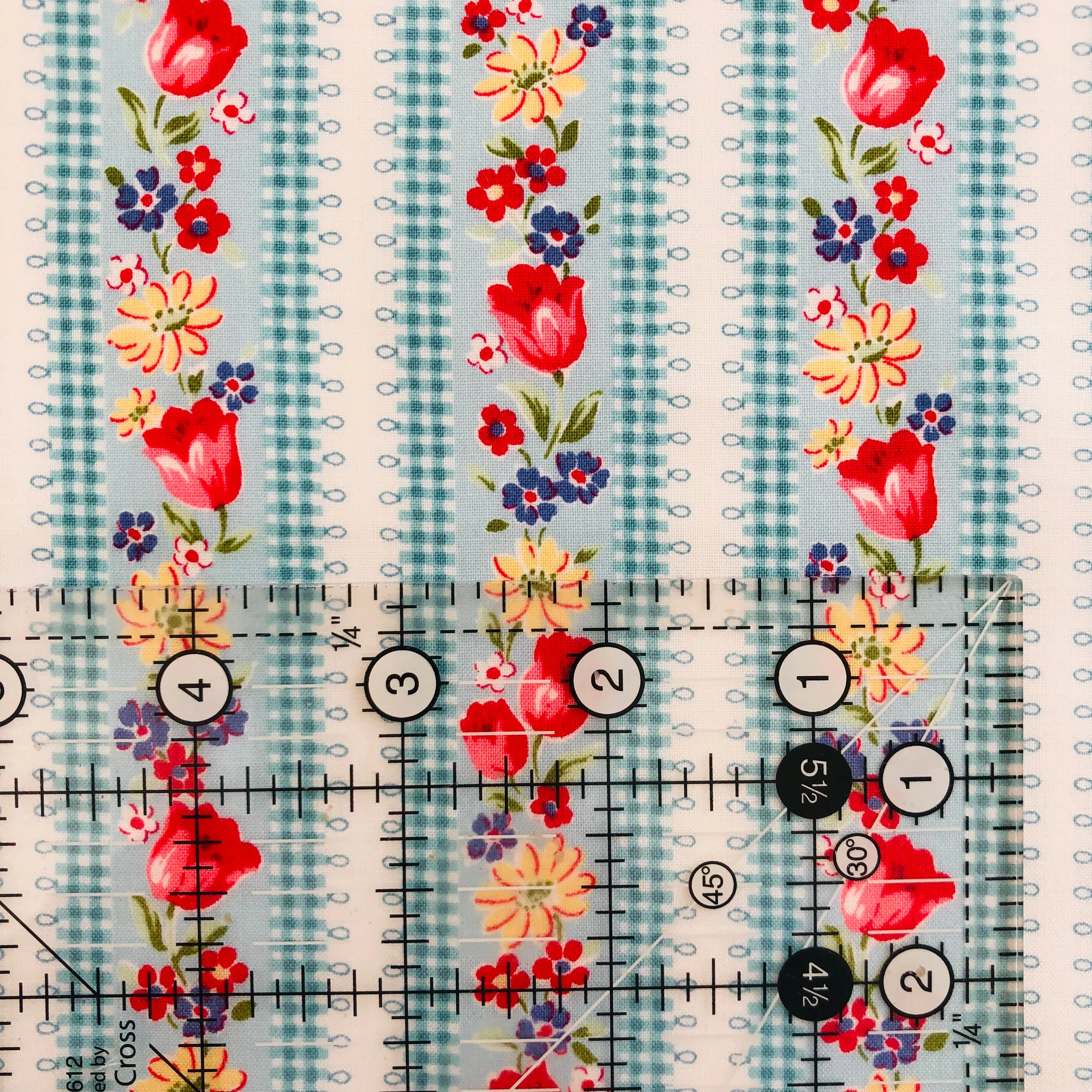 Tulip Stripe - Blue - Atsuko Matsuyama - 30's Collection - Yuwa