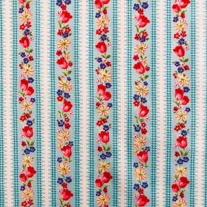 Tulip Stripe - Blue - Atsuko Matsuyama - 30's Collection - Yuwa