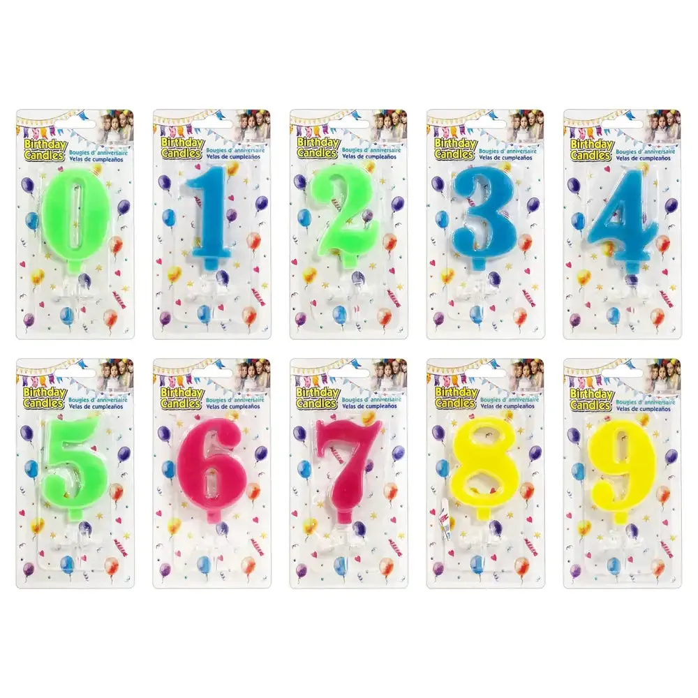 UBL Birthday Candle Numbers 0 to 9 Assortment #YA0105