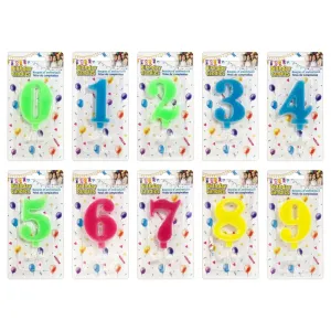 UBL Birthday Candle Numbers 0 to 9 Assortment #YA0105