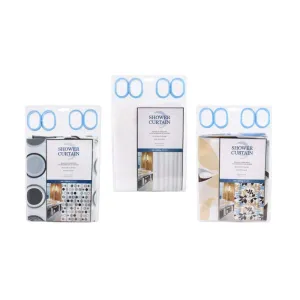 UBL Shower Curtain 1.8 x 1.8m Assorted #MA0015