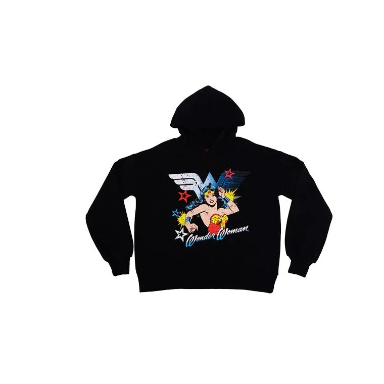 Wonder Woman Hoodie, Black, Size 8