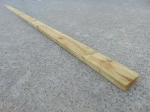 Wooden Fence Rail Tanalised 12' x 3.5 x 1.25"