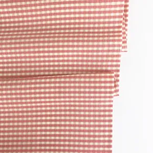 Yuwa Live Life Gingham - Old Pink - Live Life - Yuwa
