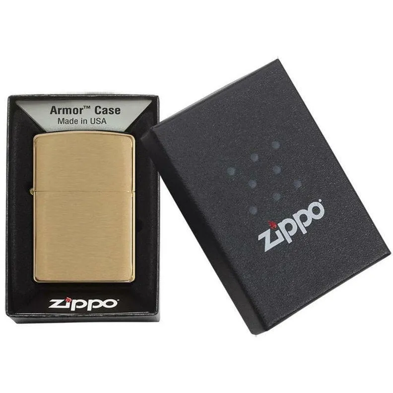 Zippo Armor Brushed Brass Lighter