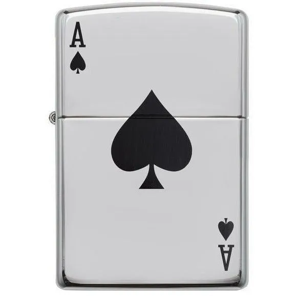 Zippo Classic Lucky Ace High Polish Chrome Lighter