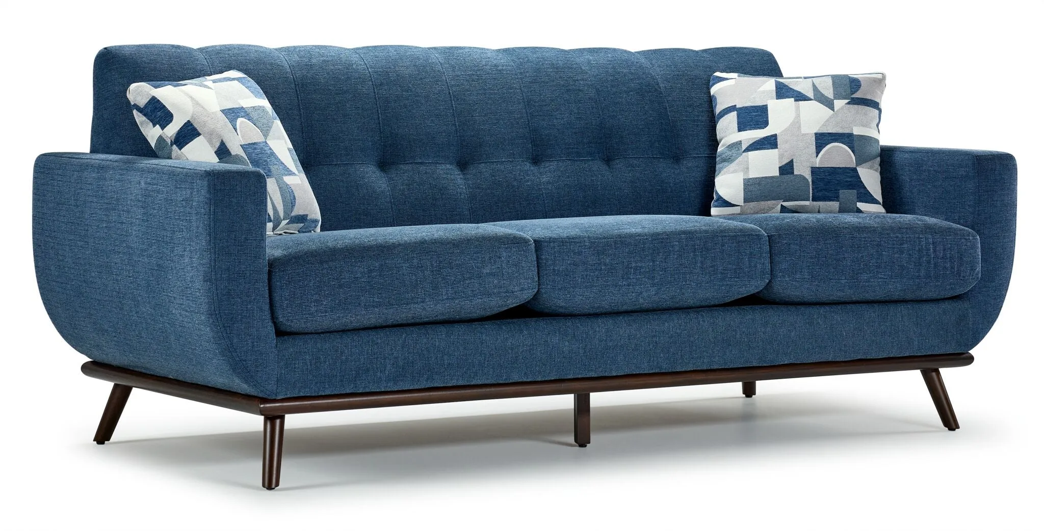 Ziva Sofa, Loveseat and Chair Set - Blue